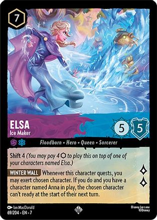 Elsa - Ice Maker (69/204) - Archazias Island Cold Foil - Game Nerdz