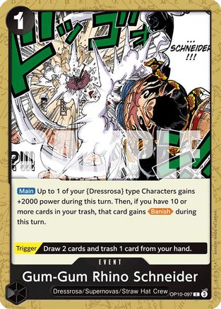 Gum-Gum Rhino Schneider (OP10-097) Royal Blood - Game Nerdz