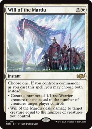 Will of the Mardu (TDC-017) - Commander: Tarkir: Dragonstorm - Game Nerdz