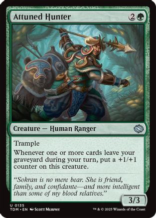 Attuned Hunter (TDM-135) - Tarkir: Dragonstorm - Game Nerdz Attuned Hunter (TDM-135) - Tarkir: Dragonstorm - Game Nerdz