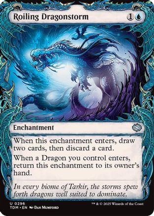 Roiling Dragonstorm (TDM-296) - Tarkir: Dragonstorm: (Showcase,  enchantment) Foil