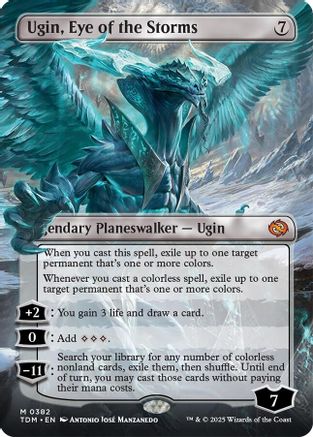 Ugin, Eye of the Storms (Borderless) (TDM-382) - Tarkir: Dragonstorm - Game Nerdz Ugin, Eye of the Storms (Borderless) (TDM-382) - Tarkir: Dragonstorm - Game Nerdz