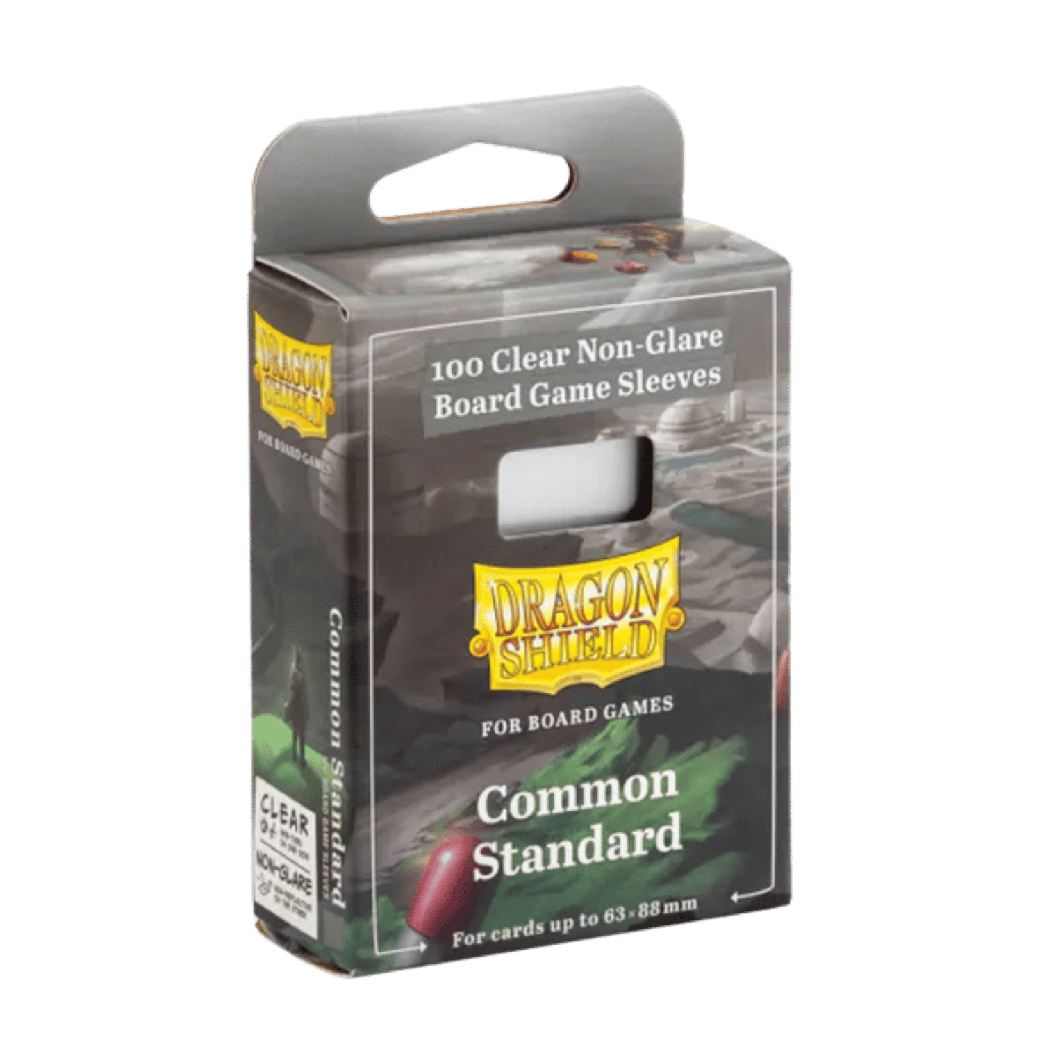 Dragon Shield: Clear Non-Glare Board Game Sleeves - Common Standard (100ct)  - Game Nerdz
