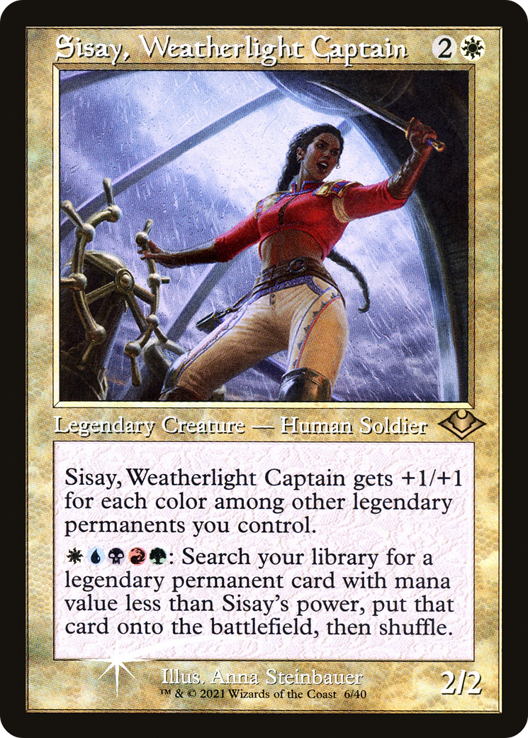 【匿名配送】MTG　foil版　英語版　艦長シッセイ/Captain Sisay Sisay, Weatherlight Captain | Modern Horizons | Star City Games