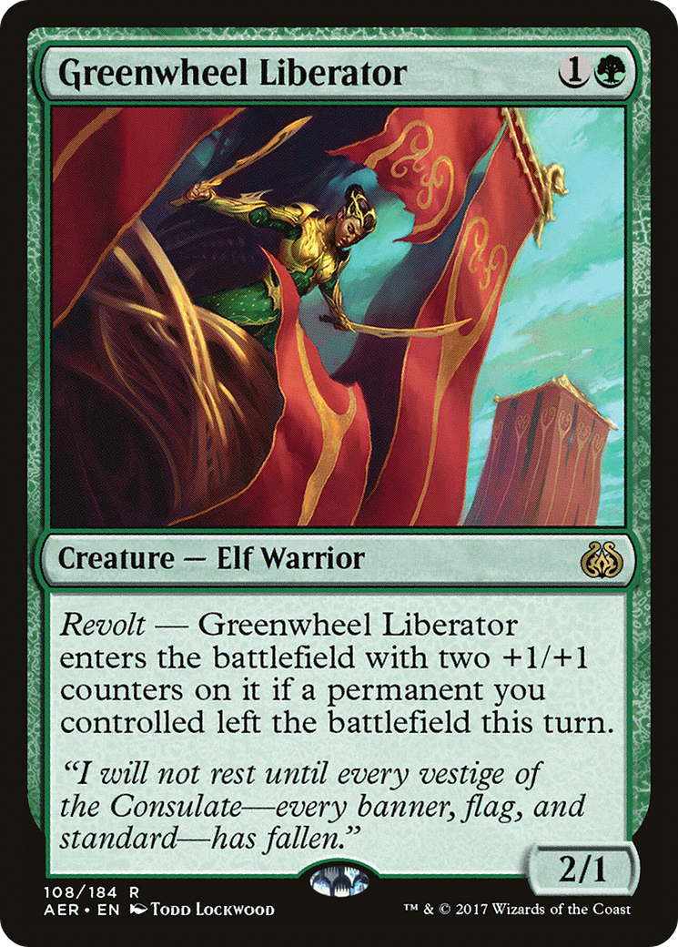 Greenwheel Liberator (AER-108) - Aether Revolt Foil - Game Nerdz