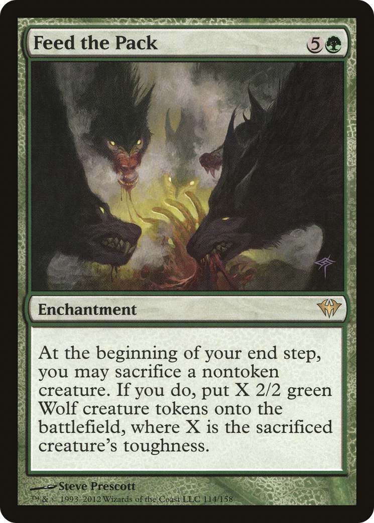 Magic the Gathering Dark Ascension Rare Foil Feed the Pack #114