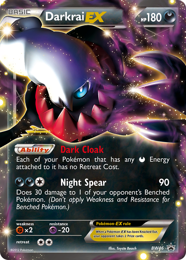 Darkrai-EX BW46/101 - BW Black Star Promos Holofoil (HP) - Game Nerdz