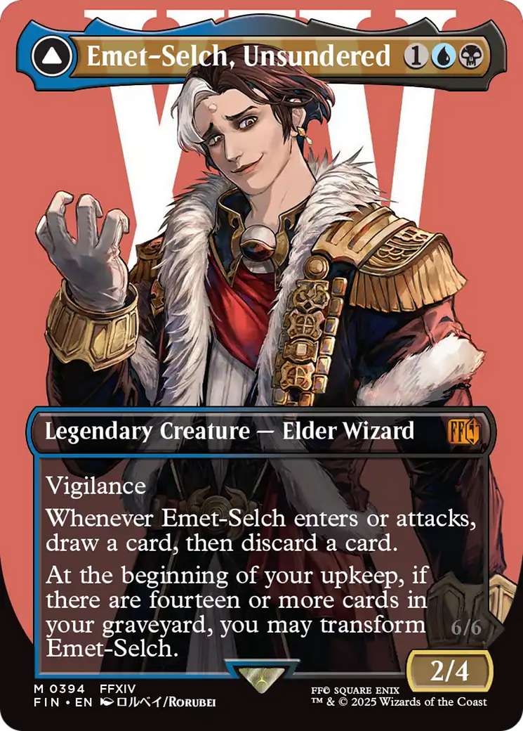 Emet-Selch, Unsundered (Borderless) (394) - FINAL FANTASY - Near Mint Emet-Selch, Unsundered (Borderless) (394) - FINAL FANTASY - Near Mint