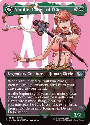 Vanille, Cheerful l'Cie (Borderless) (Surge Foil) (FIN-537) - FINAL FANTASY  Foil - Game Nerdz
