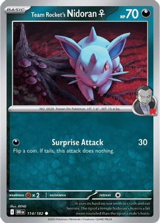 Team Rocket's Nidoran 114 - SV10 Destined Rivals - Game Nerdz