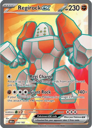 Regirock ex - 214/182 214 - SV10 Destined Rivals Holofoil - Game Nerdz