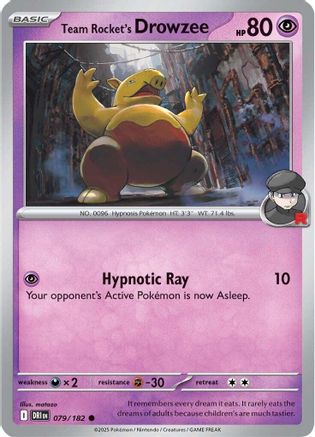 Team Rocket's Drowzee 79 - SV10 Destined Rivals - Game Nerdz