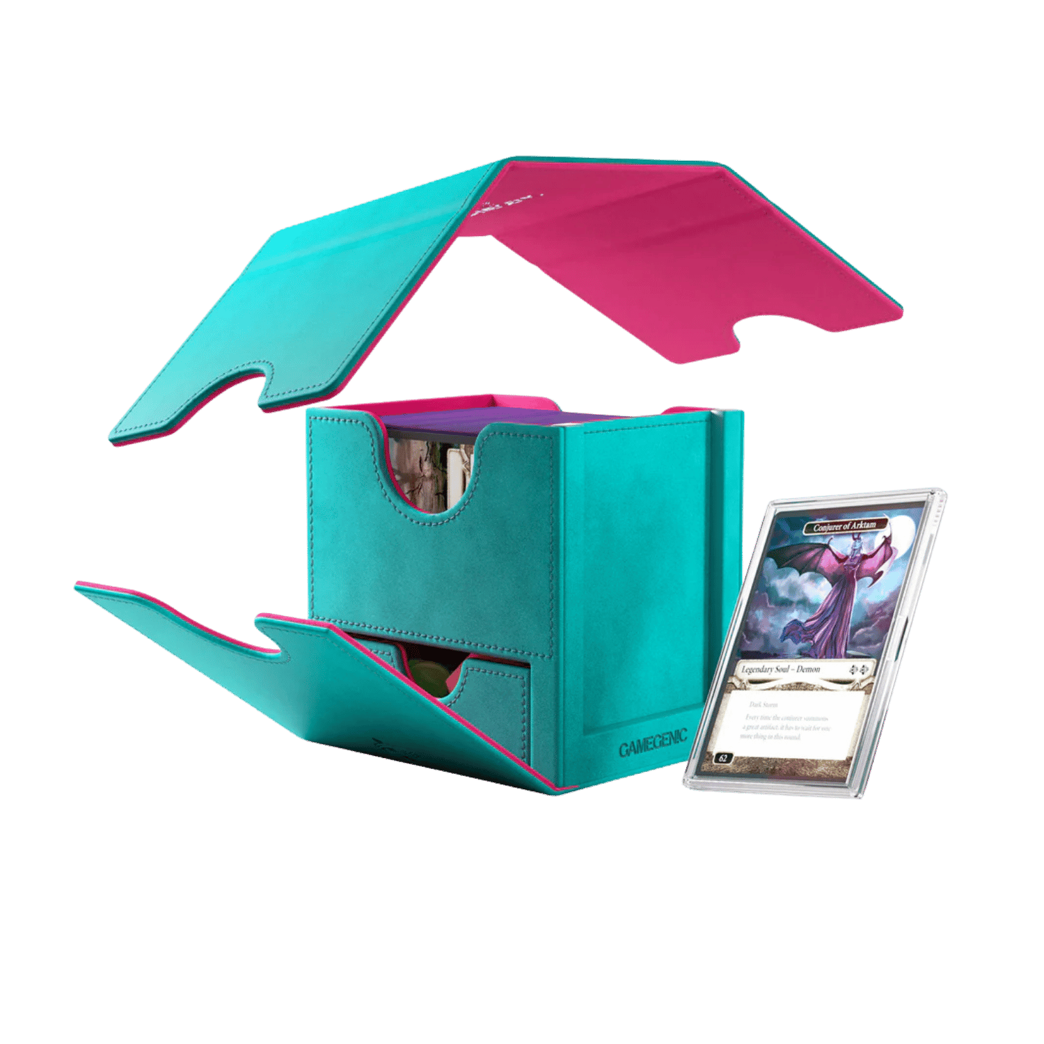 Gamegenic Deck Box: Sidekick Pro 100+ XL Convertible (Teal/Pink