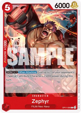 Zephyr (OP11-006) A Fist of Divine Speed - Game Nerdz