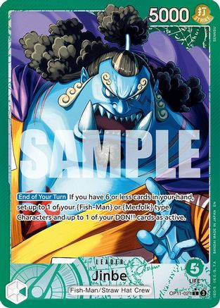 ハペペ Jinbe (021) (Alternate Art) (OP11-021) A Fist of Divine Speed Foil