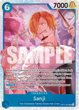 Sanji (OP11-051) A Fist of Divine Speed Foil - Game Nerdz