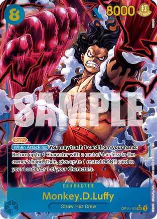 Monkey.D.Luffy (118) (Alternate Art) (OP11-118) A Fist of Divine