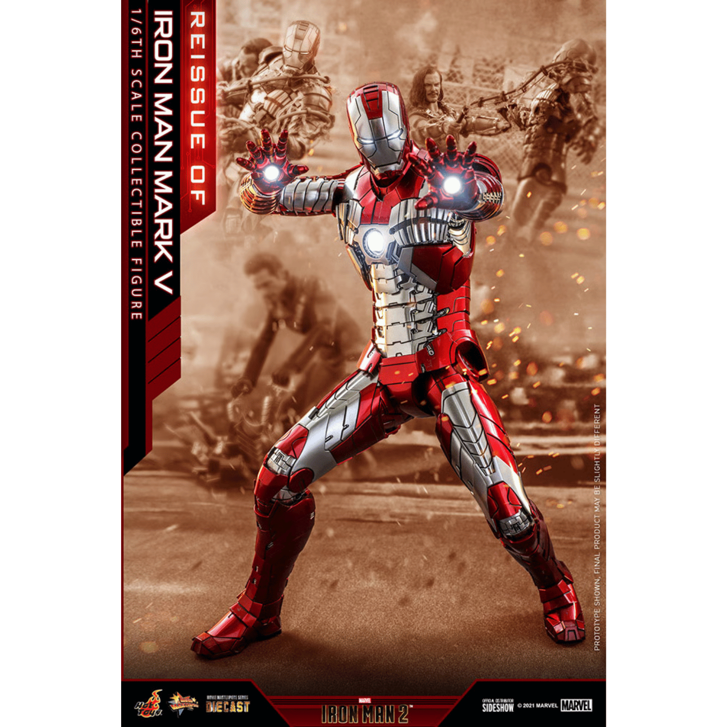 Iron Man Mark V Diecast フィギュア Iron Man Mark V Sixth Scale Figure by Hot Toys | Sideshow