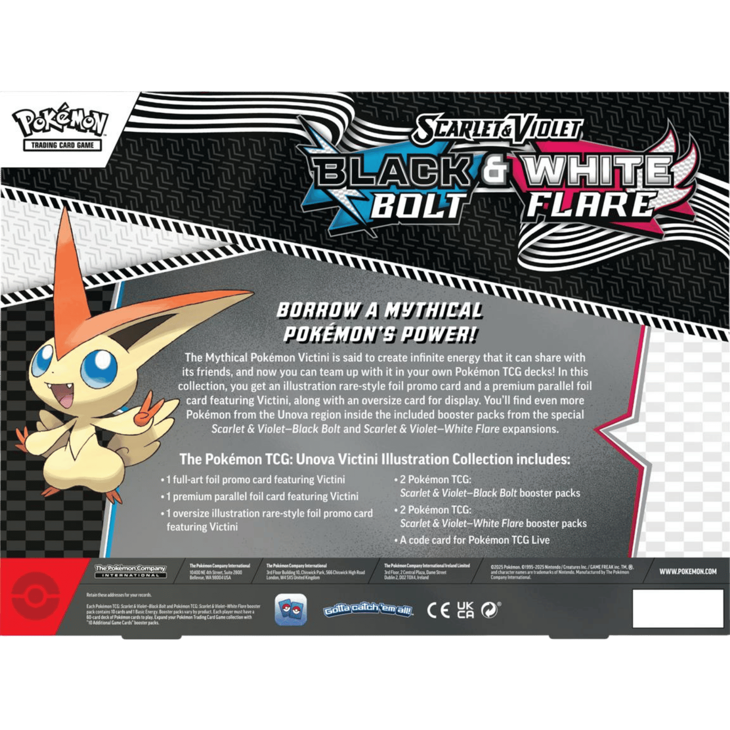 Pokemon: Scarlet & Violet - Black Bolt & White Flare - Victini Illustration  Collection - Game Nerdz