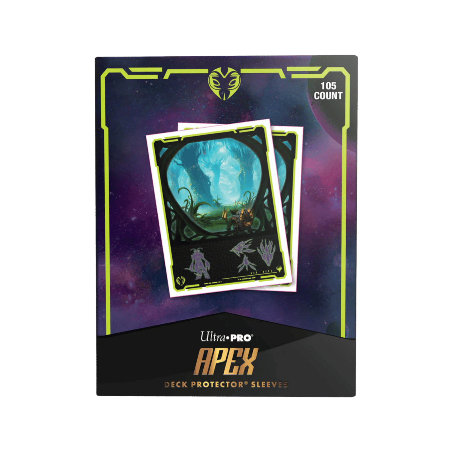 Ultra Pro Sleeves: APEX - MTG Edge of Eternities - Evendo, Waking Haven (105ct) - Game Nerdz Ultra Pro Sleeves: APEX - MTG Edge of Eternities - Evendo, Waking Haven (105ct) - Game Nerdz