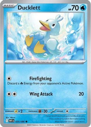 Ducklett 25 - SV White Flare Reverse Holofoil Near Mint