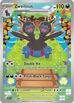 Zweilous - 147/086 147 - SV White Flare Holofoil - Game Nerdz