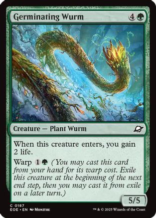 Germinating Wurm (EOE-187) - Edge of Eternities Foil - Game Nerdz
