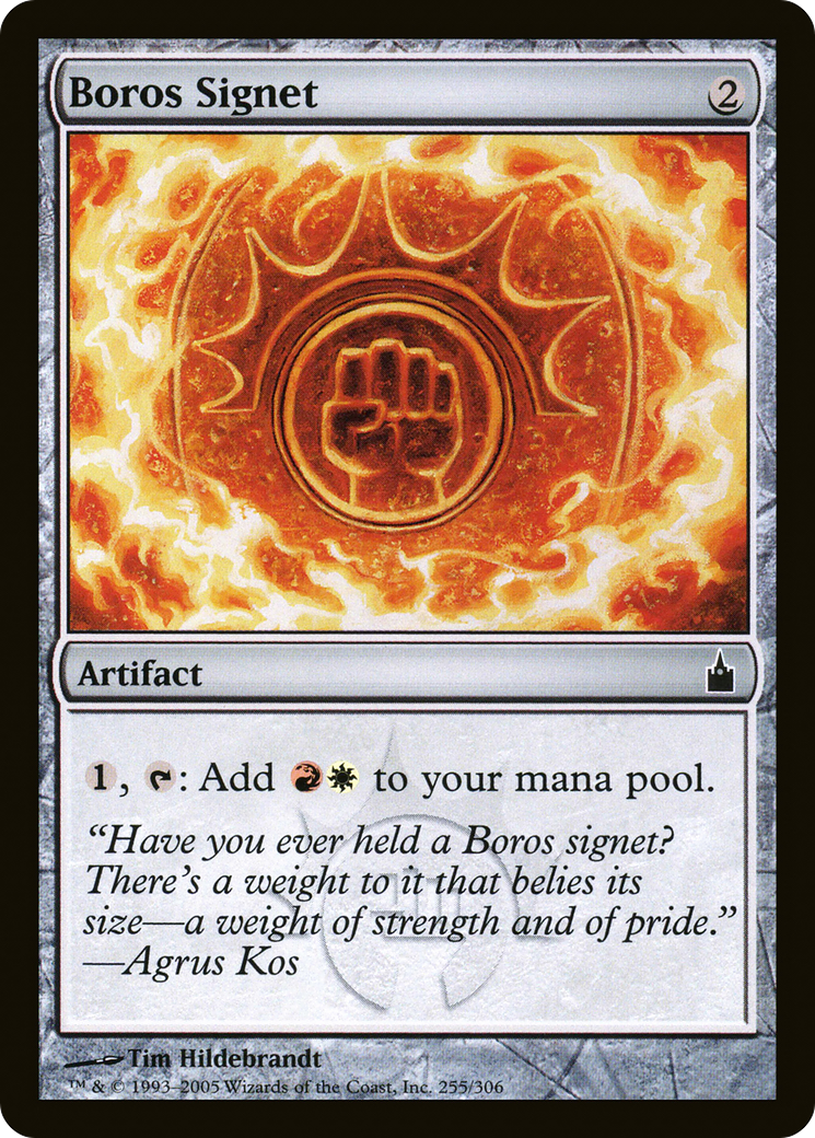 mtg ravnica city of guilds card list Ravnica: Booster Pack Search your library for a Plains Boros Signet (RAV-255) - Ravnica:
