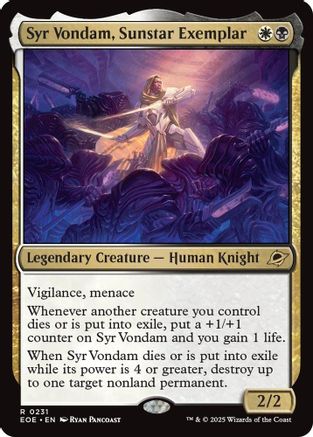 Syr Vondam, Sunstar Exemplar (EOE-231) - Edge of Eternities - Game Nerdz