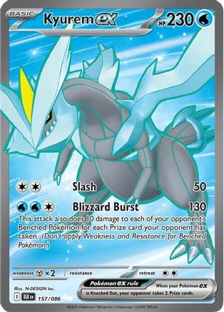 kyurem pokemon card White Vmax gx ex Vstar Ash Ketchum Gx 2025 Pokemon Black Bolt Kyurem