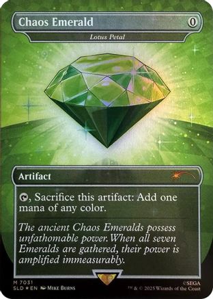 Chaos Emerald - Lotus Petal (7031) (SLD-7031) - Secret Lair Drop Series Foil - Game Nerdz Chaos Emerald - Lotus Petal (7031) (SLD-7031) - Secret Lair Drop Series Foil - Game Nerdz