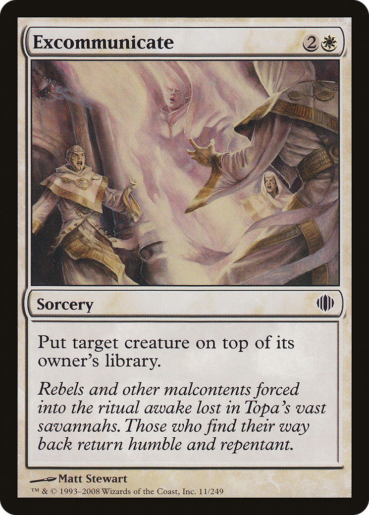 mtg shards of alara card list Excommunicate (ALA-011)