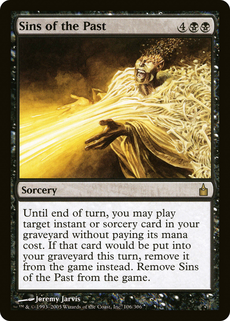 mtg ravnica city of guilds card list Sins of the Past (RAV-106)