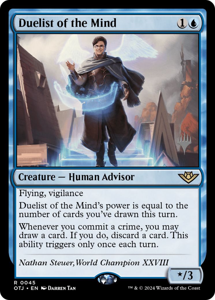 Duelist of the Mind (PPOTJ-045) - Outlaws of Thunder Junction Promos Foil - Game Nerdz Duelist of the Mind (PPOTJ-045) - Outlaws of Thunder Junction Promos Foil - Game Nerdz