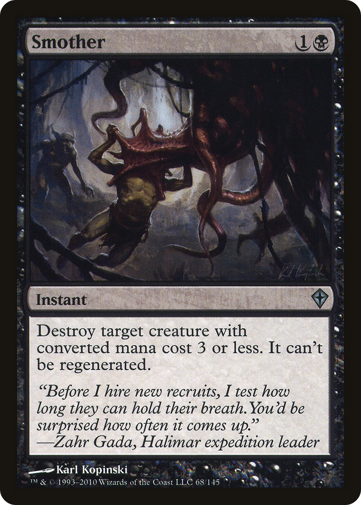 MTG Smother Foil 4枚セット Smother (WWK-068) - Worldwake Foil - Game Nerdz