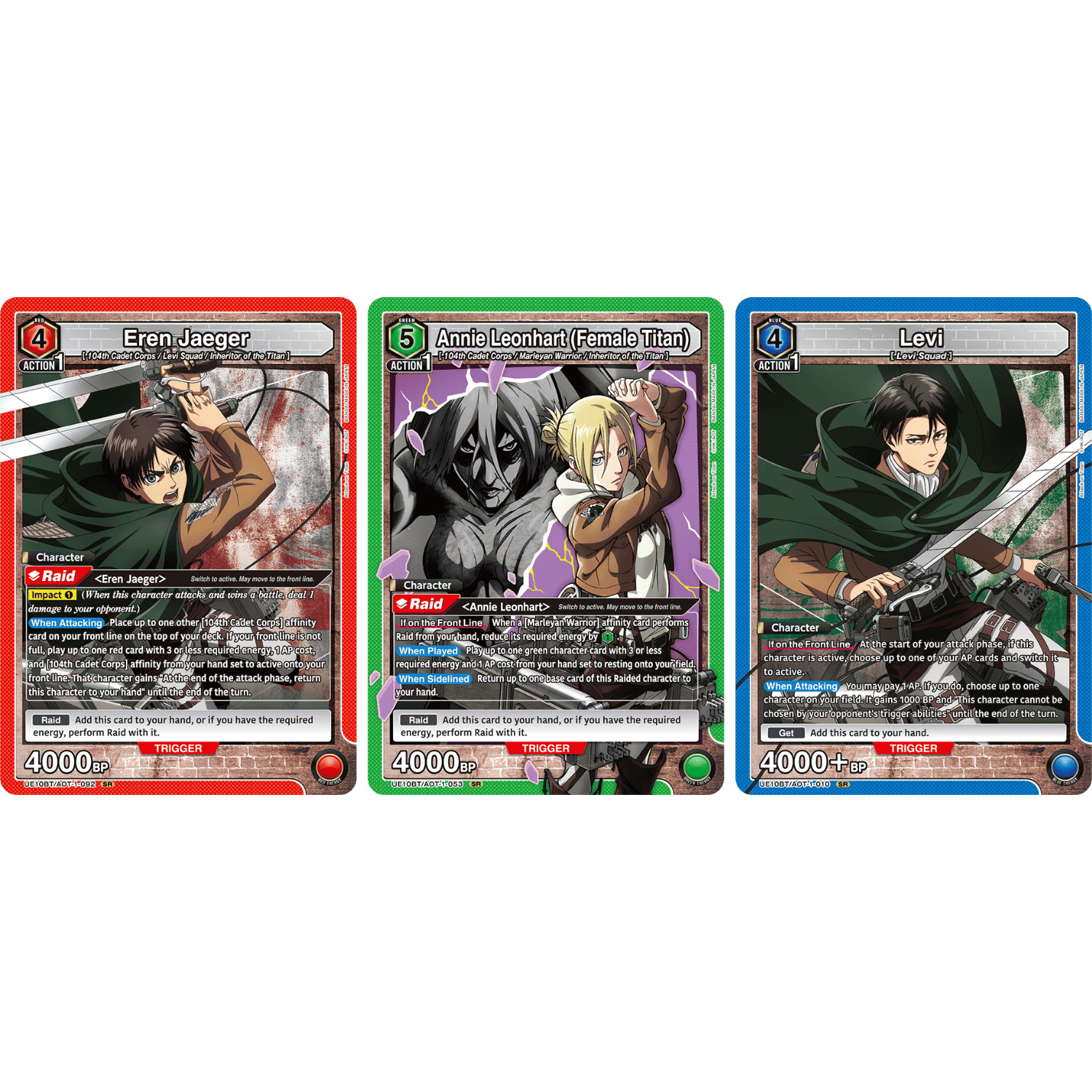 UNION ARENA リヴァイ WINNER AOT-1-010 Levi Attack on Titan UA23BT/AOT-1-010 SR Union Arena Card/B