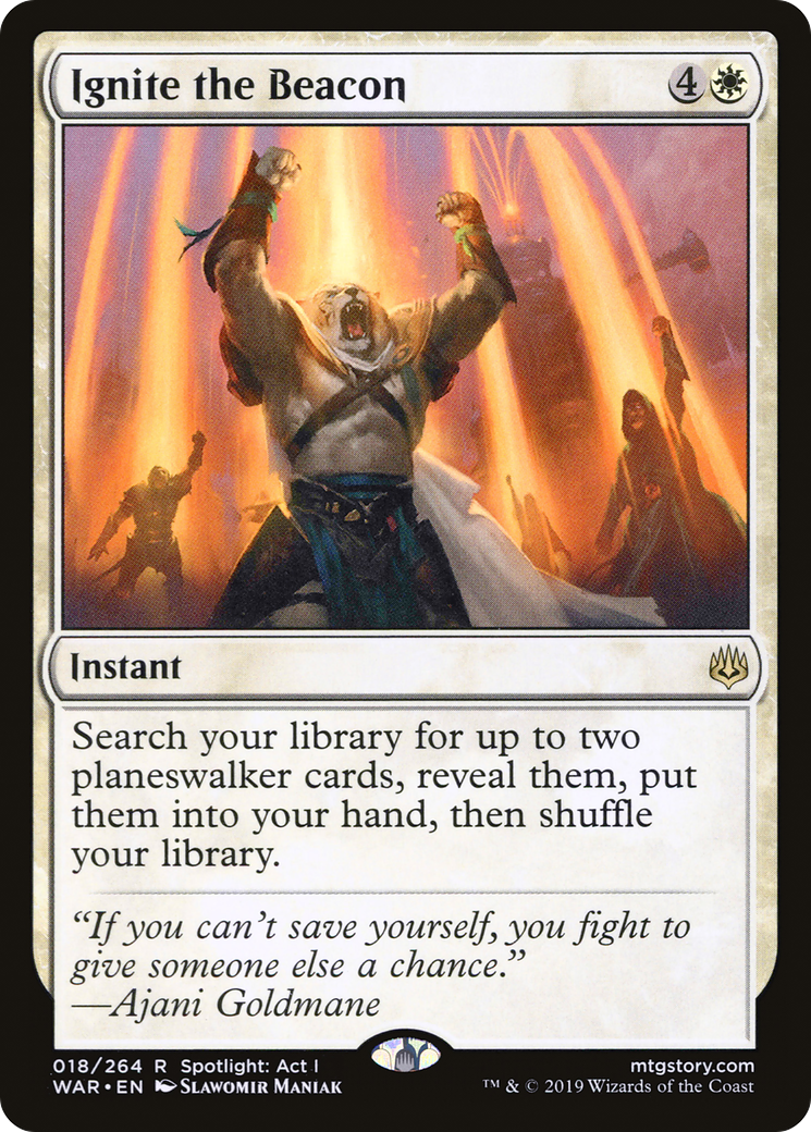 mtg war of the spark card list Magic: Gathering The Bundle | 10 Booster Packs | Accessories Ignite the Beacon (WAR-018) -