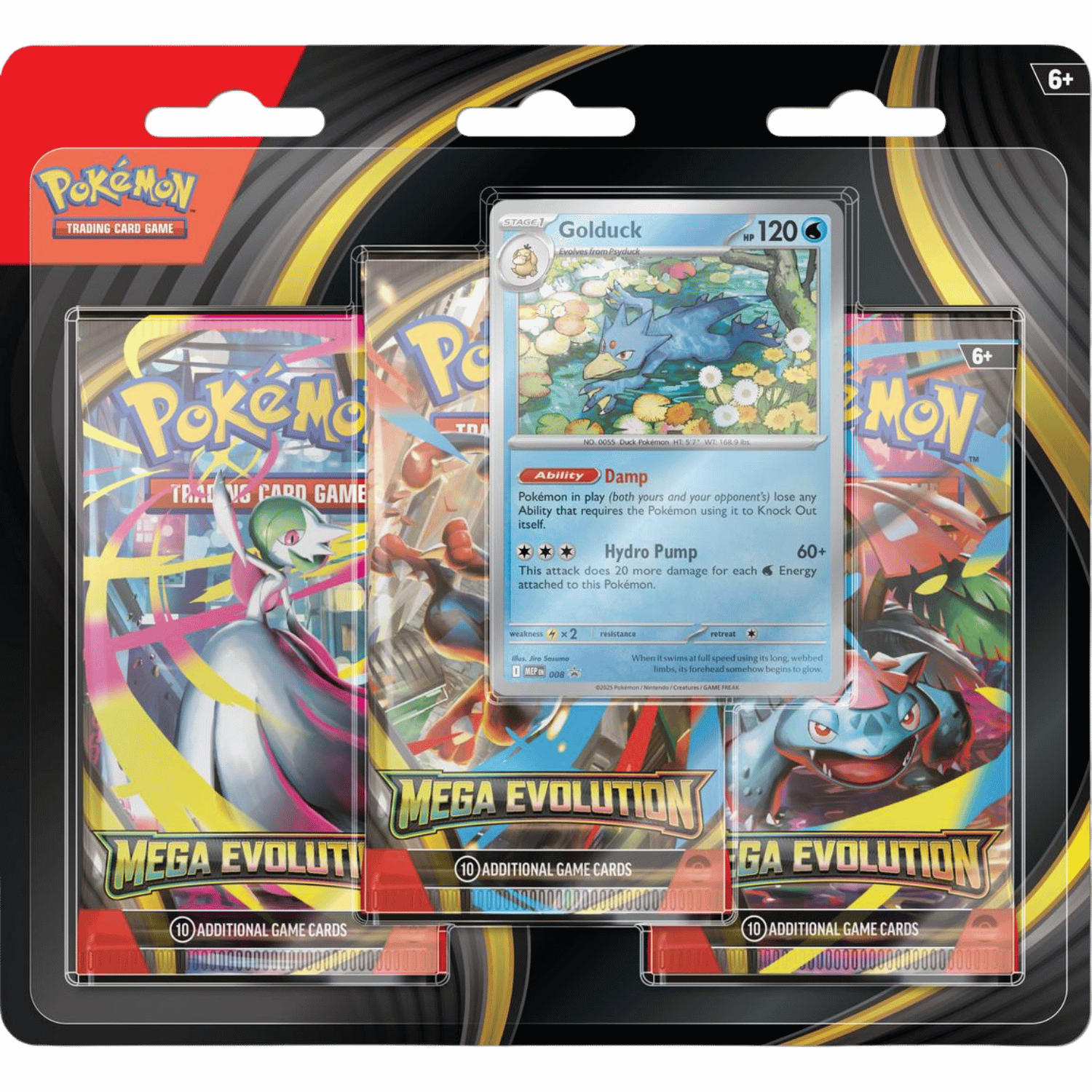 Pokemon: Mega Evolution - Three-Booster Blister Pack (Set of 2) - Game Nerdz Pokemon: Mega Evolution - Three-Booster Blister Pack (Set of 2) - Game Nerdz