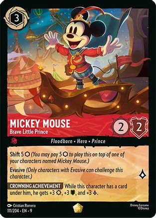 Mickey Mouse - Brave Little Prince (111/204) - Fabled - Game Nerdz