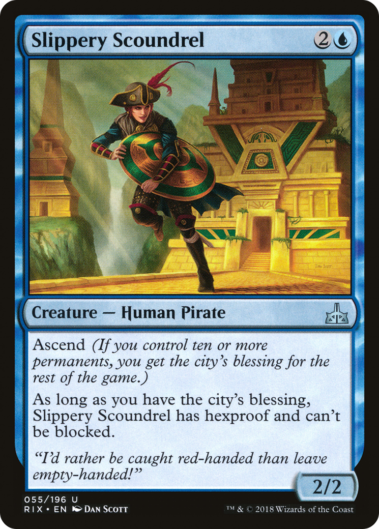 Slippery Scoundrel (RIX-055) - Rivals of Ixalan Foil - Game Nerdz Slippery Scoundrel (RIX-055) - Rivals of Ixalan Foil - Game Nerdz