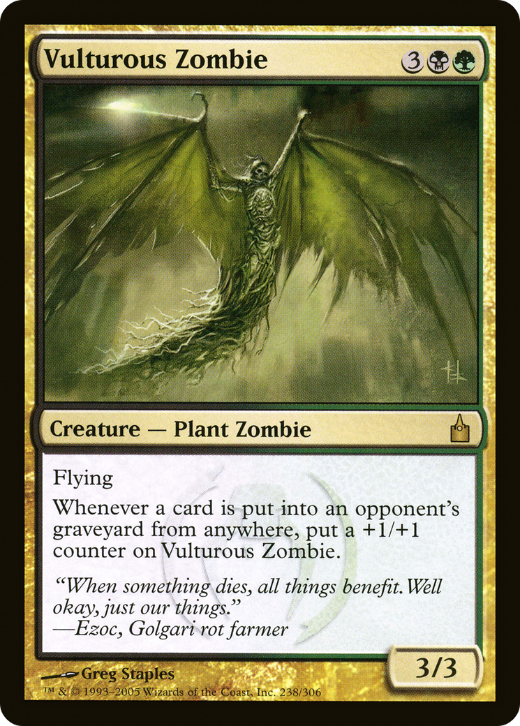 Vulturous Zombie (RAV-238) - Ravnica: City of Guilds Foil - Game Nerdz