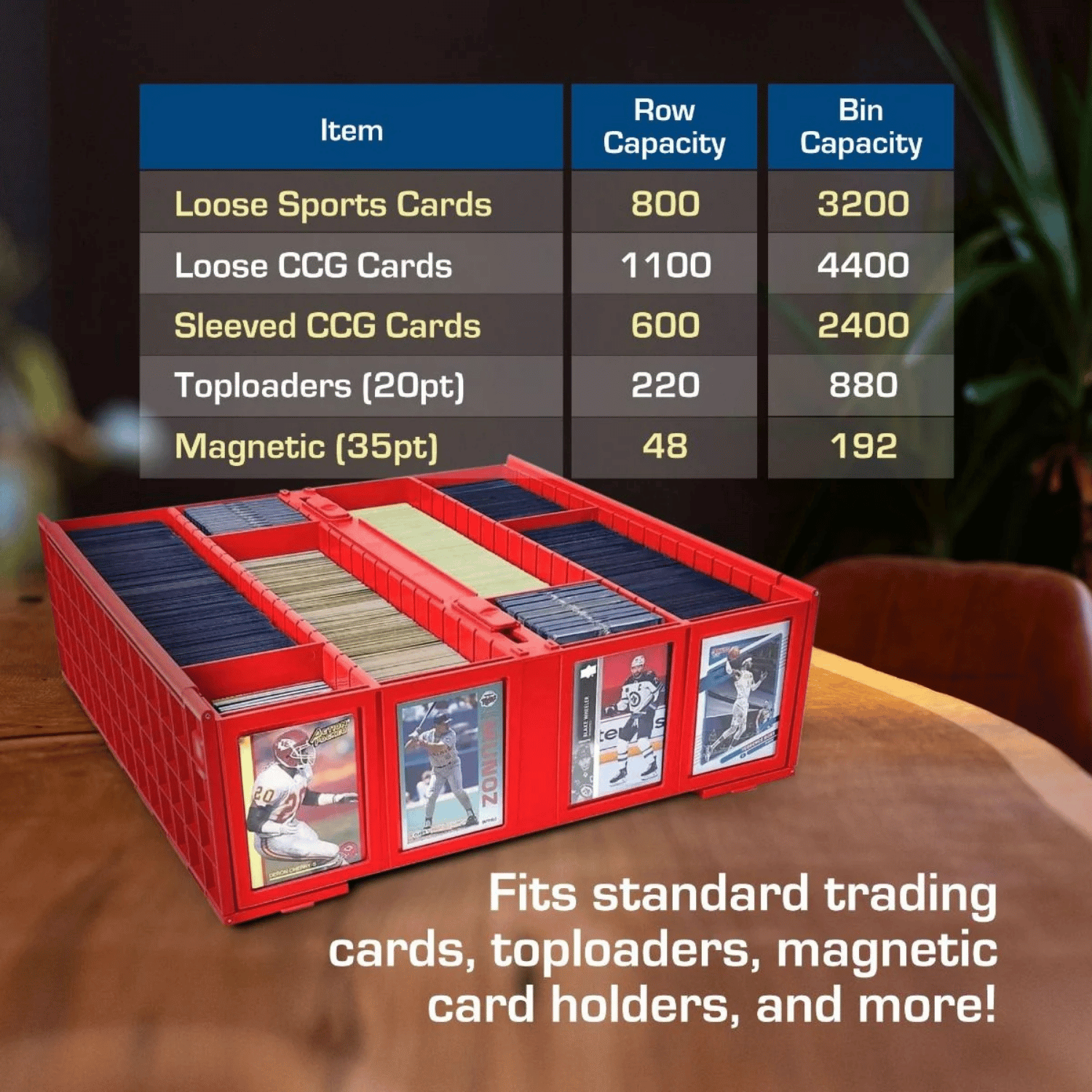 BCW Supplies: Collectible Card Bin - 3200 - Red - Game Nerdz