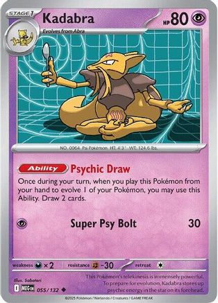 Kadabra 55 - ME01 Mega Evolution - Game Nerdz