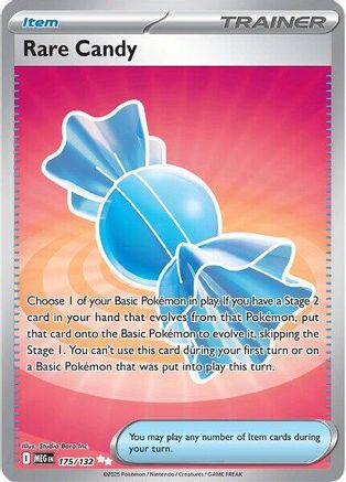 Rare Candy - 175/132 175 - ME01 Mega Evolution Holofoil - Game Nerdz