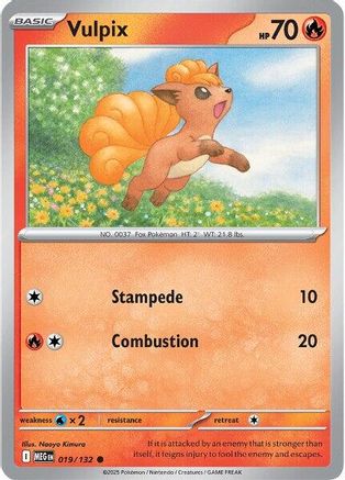 Vulpix - 019/132 19 - ME01 Mega Evolution - Game Nerdz Vulpix - 019/132 19 - ME01 Mega Evolution - Game Nerdz