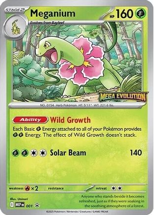 Meganium - 001 1 - ME Mega Evolution Promo - Game Nerdz