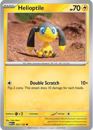 Helioptile - 052/132 52 - ME01 Mega Evolution - Game Nerdz Helioptile - 052/132 52 - ME01 Mega Evolution - Game Nerdz