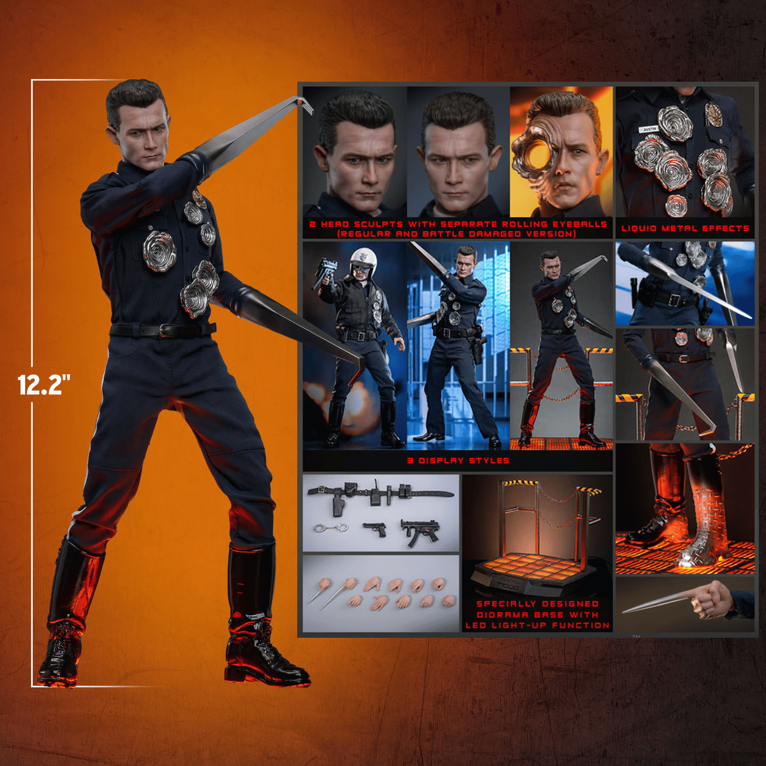 ホットトイズMMS774ターミネーターT-1000 2.0版Terminator Hot Toys MMS774 Terminator 2 Judgement Day T1000 (2.0) 1/6