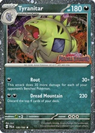Tyranitar (Paldea Evolved Stamp) 135 - Miscellaneous Cards