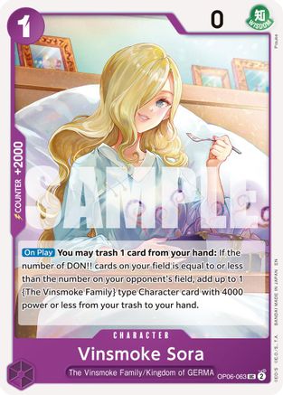 Vinsmoke Sora (Reprint) (OP06-063) Premium Booster -The Best- Vol